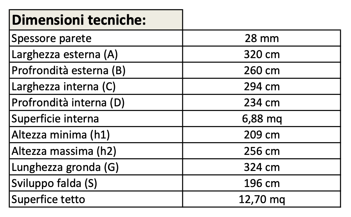 Casetta in legno Flower 320x260