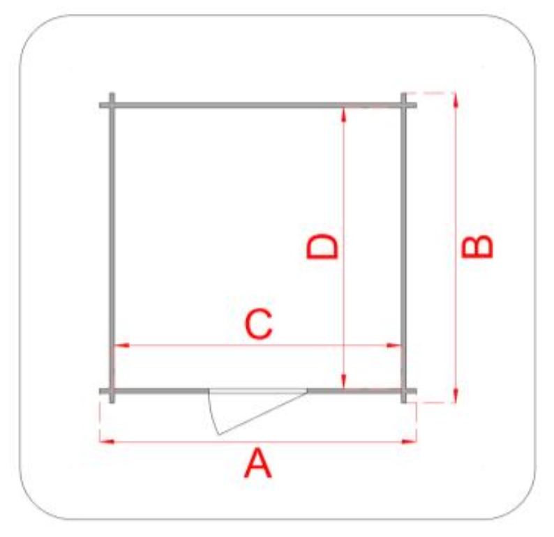 Casetta in legno Vibo 198x198