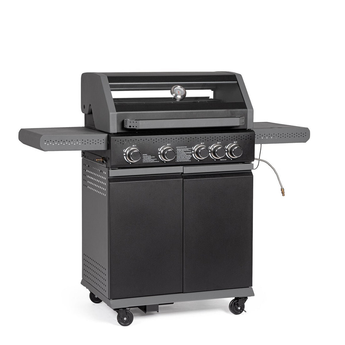 Barbecue a gas "Aleandro" con 5 bruciatori superfice di cottura in ...