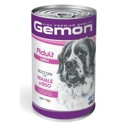 Gemon Maxi Adult Bocconi con Maiale e Riso 1250 g - pappeat.com