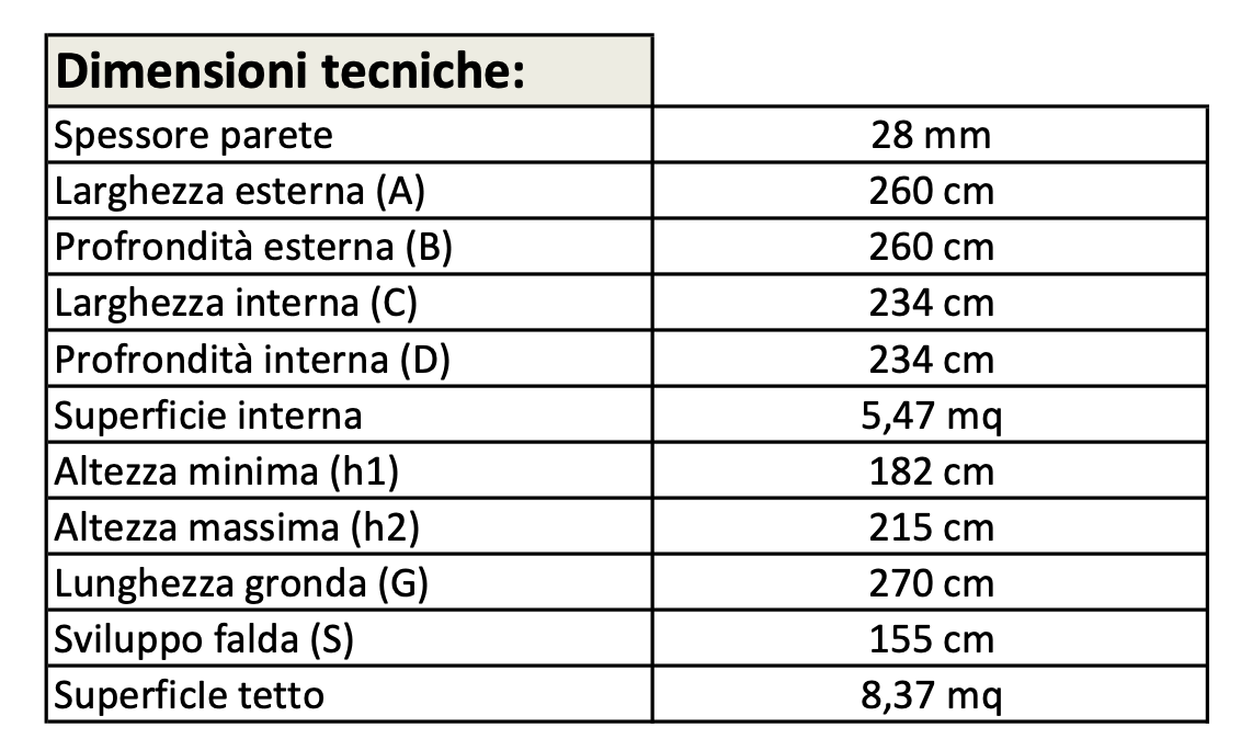 Casetta in legno Viola 260x260