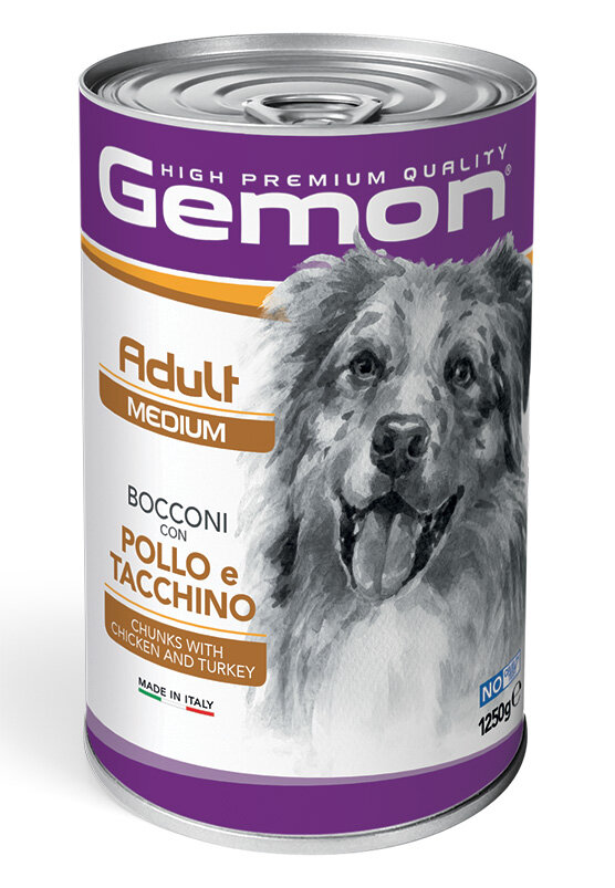 Gemon Medium Adult Bocconi con Pollo e Tacchino - Monge.it