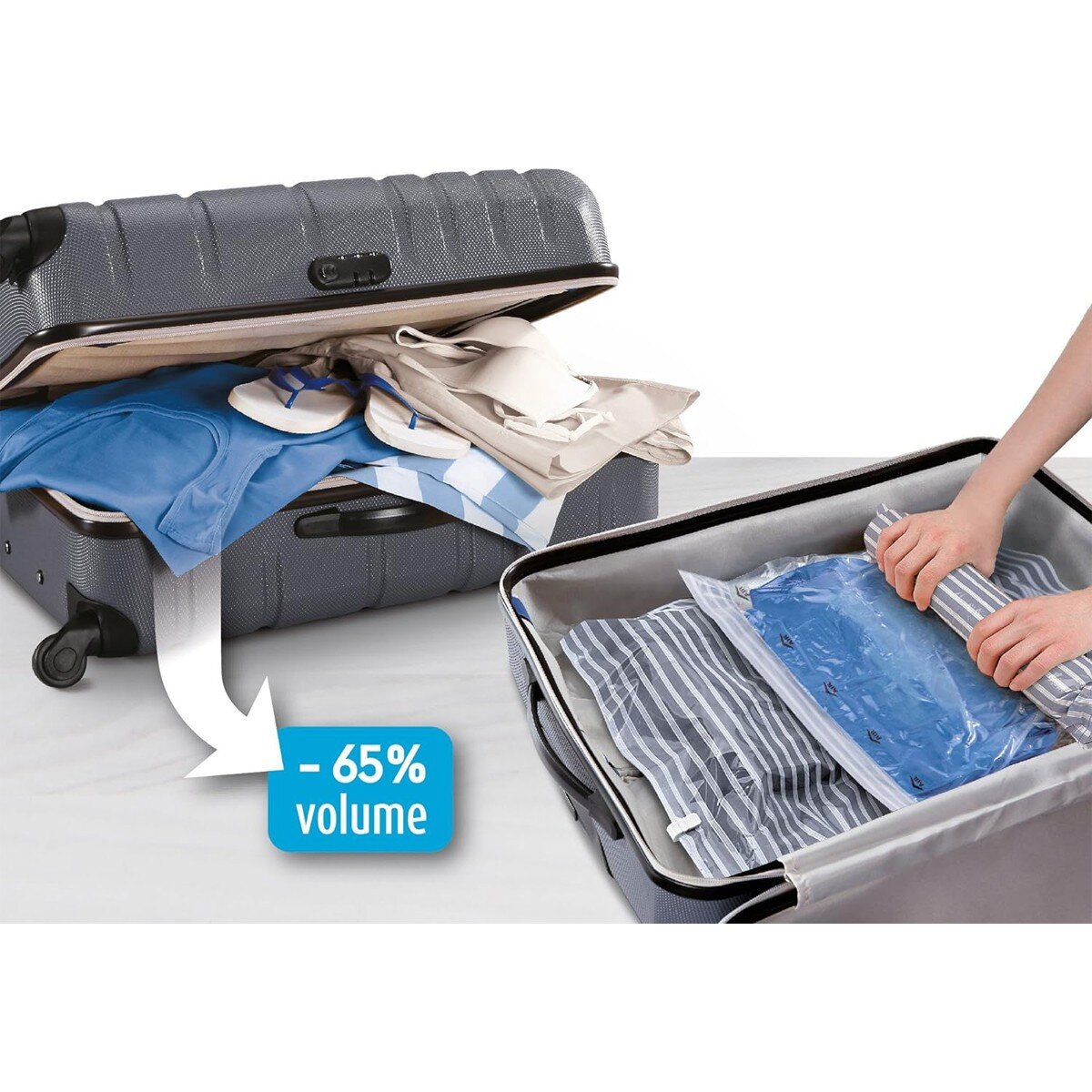 Custodie salvaspazio sottovuoto viaggio L Domopak Living 2 pz - online