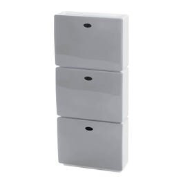 Scarpiera a 3 ripiani Domopak Living - 51x118x17 cm, Grigia - Kasanova