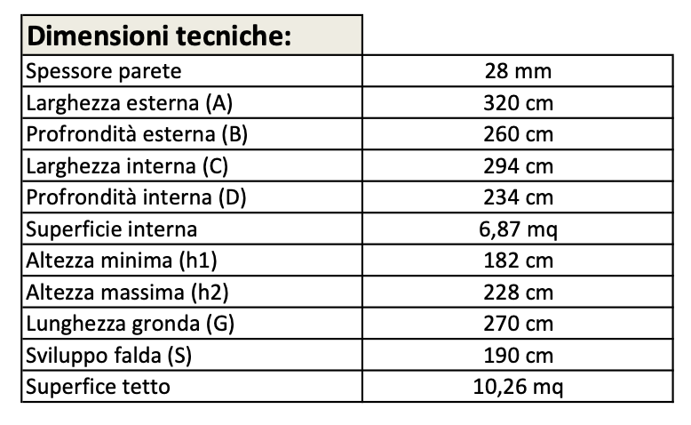 Casetta in legno Viola 320x260