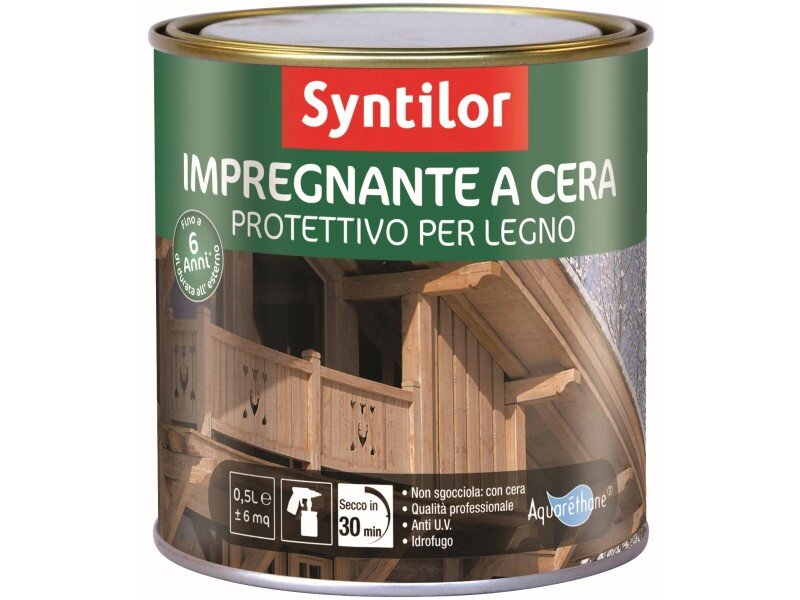 Impregnante per legno a cera effetto noce scuro 0,5 l