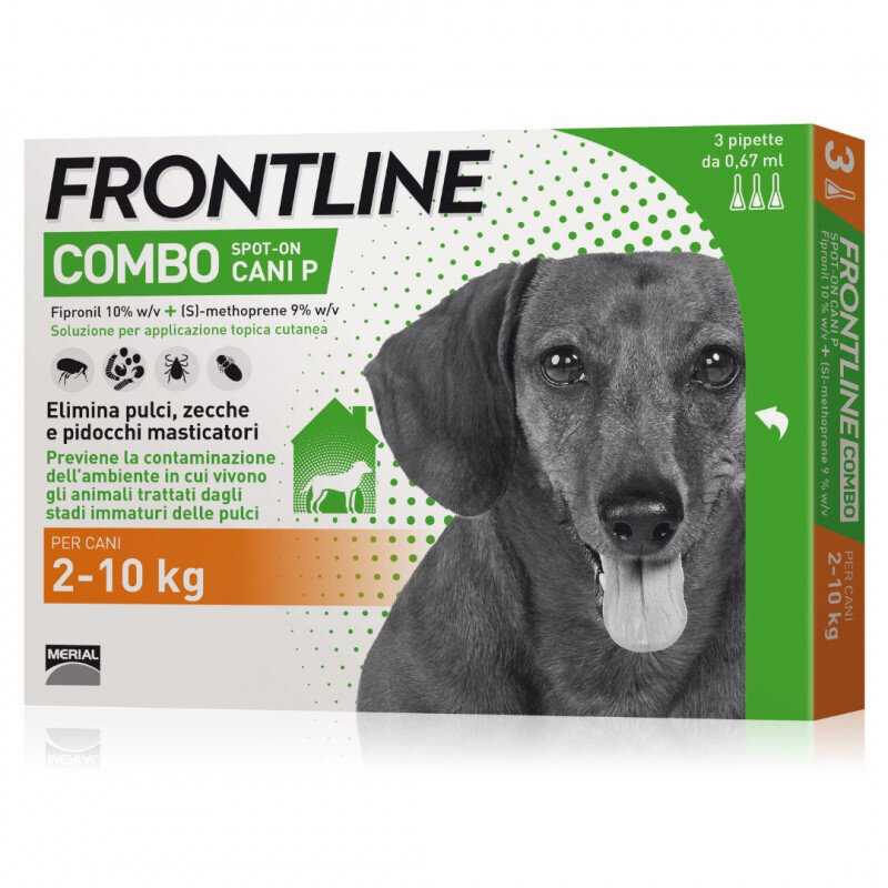 Frontline Combo Spot on Cani Taglia Piccola 2-10 Kg 3 Pipette