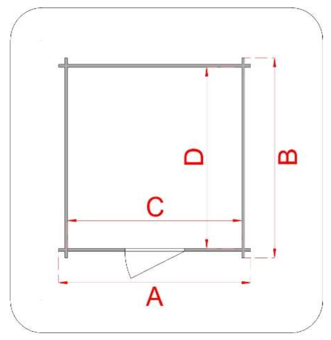 Casetta in legno Ambrogio 155x85