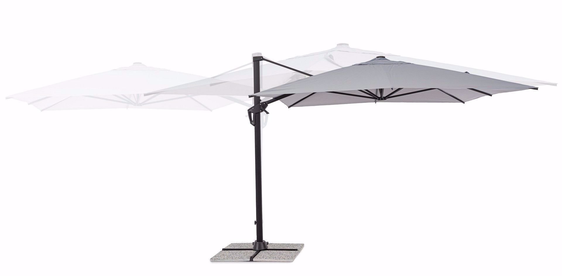 OMBRELLONE VEGA BRACCIO 3X3 ANTRACITE GRIGIO CHIARO BIZZOTTO ...